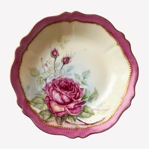 Vintage Royal Austria O & EG Floral and Fruit Scalloped Plate/Bowls Set of 6